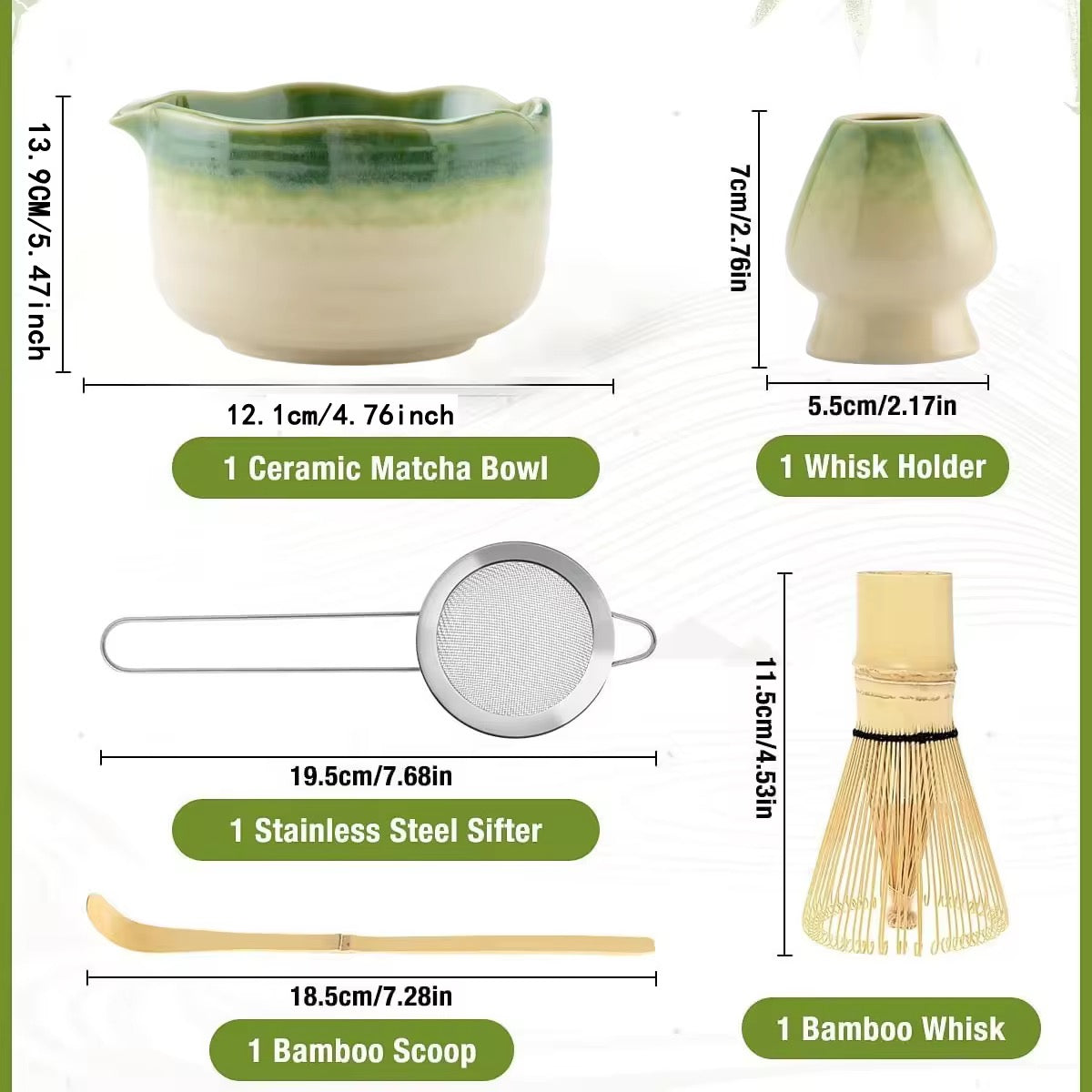 Hikari Midori Matcha Bowl 5pc Set